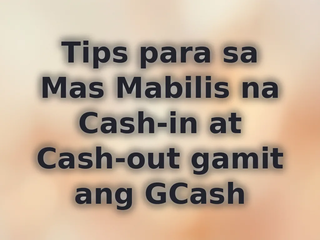GCash payment tips